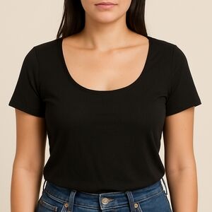 Zenobia Women's Black Tee (Size 3X)